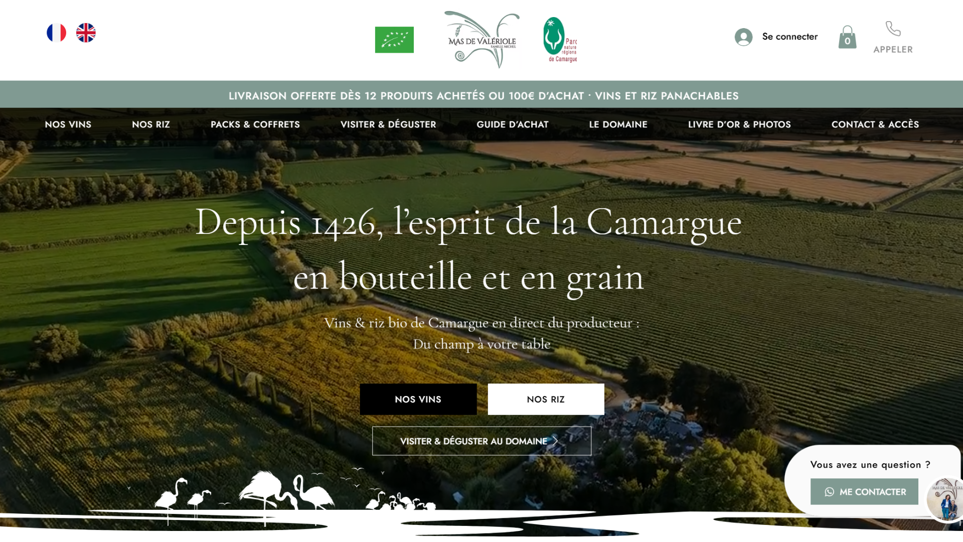 Aperçu du site Wix masdevaleriole.com réalisé par l'Agence Wix Marseillaise